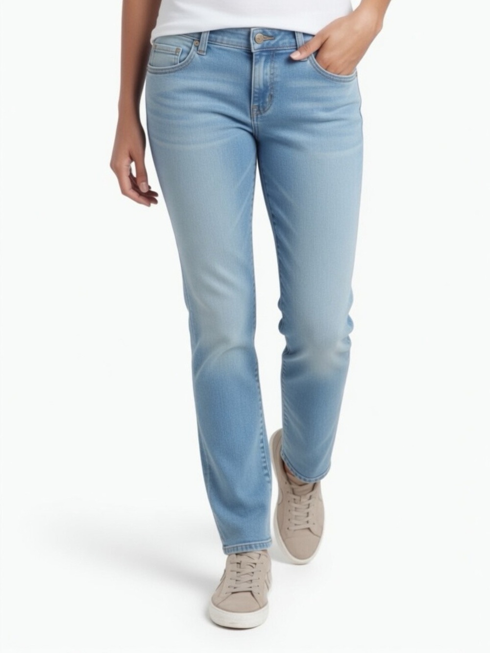 KUHL NWT Women’s Kontour 9” Flex Denim Straight Jeans Size 4 Regular
